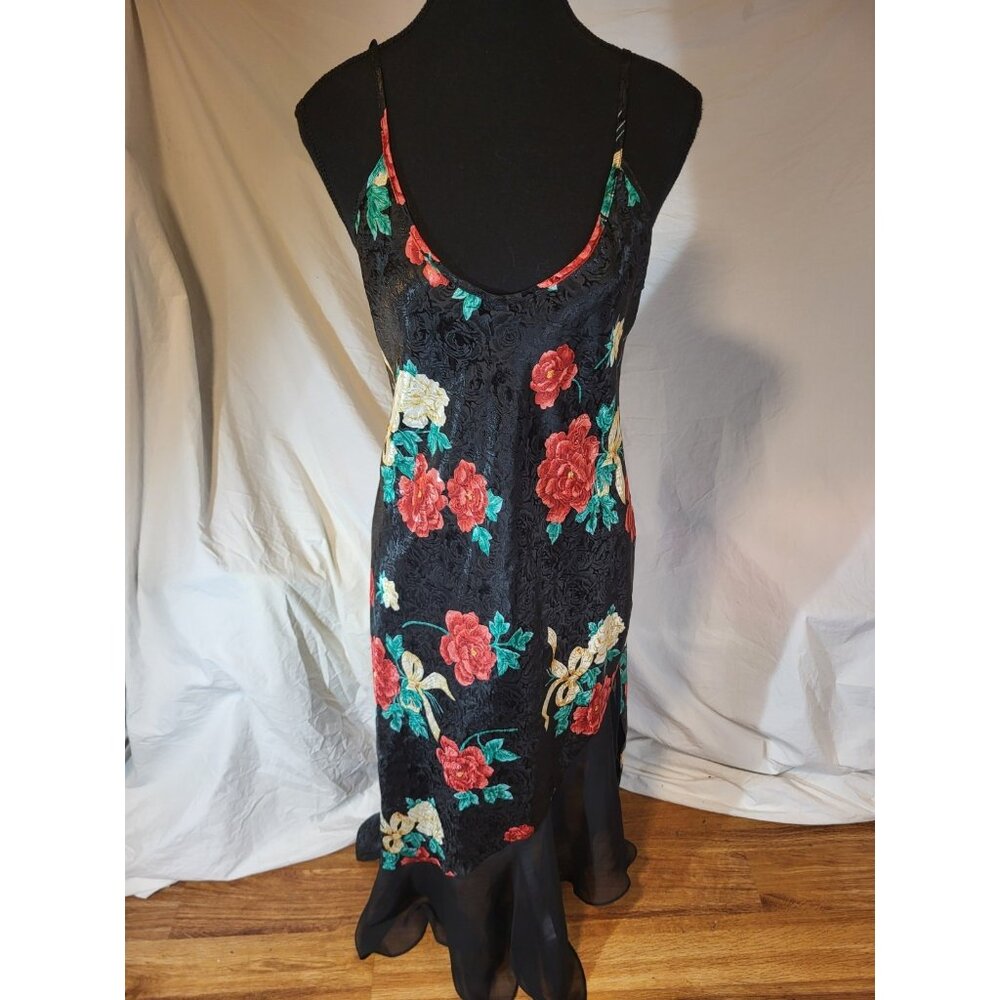 L.A Intimates Vintage Floral Sexy Nightgown Size M‎